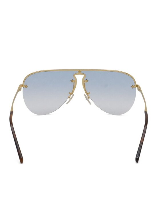 Louis Vuitton Sunglasses Gray Frame Logo Teardrop Monogram Blue Gradient Lenses main image 4